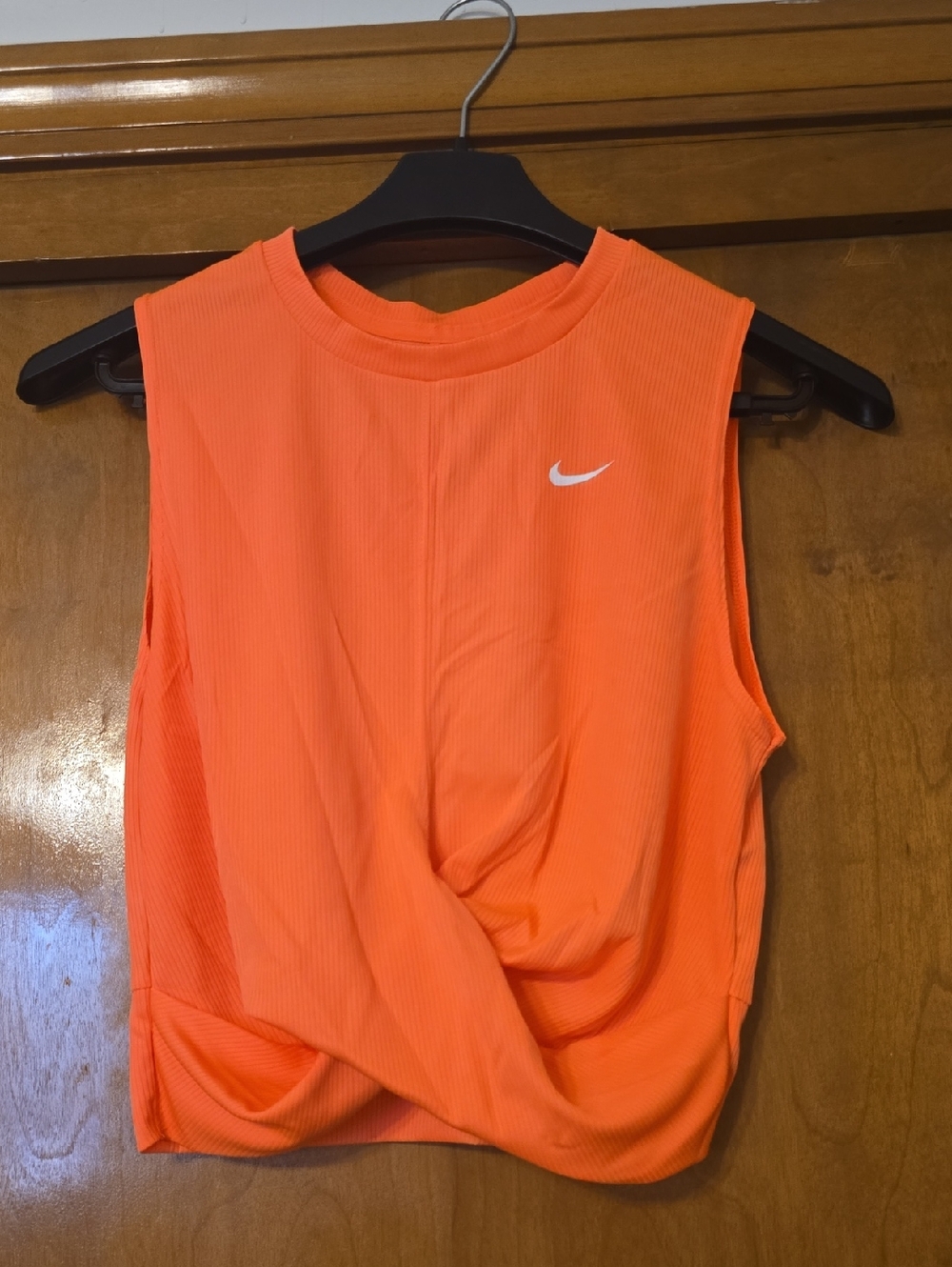 Nike Women’s Bright Orange Twist-Front Tank Top